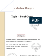Subject - Machine Design - : Topic - Bevel Gears