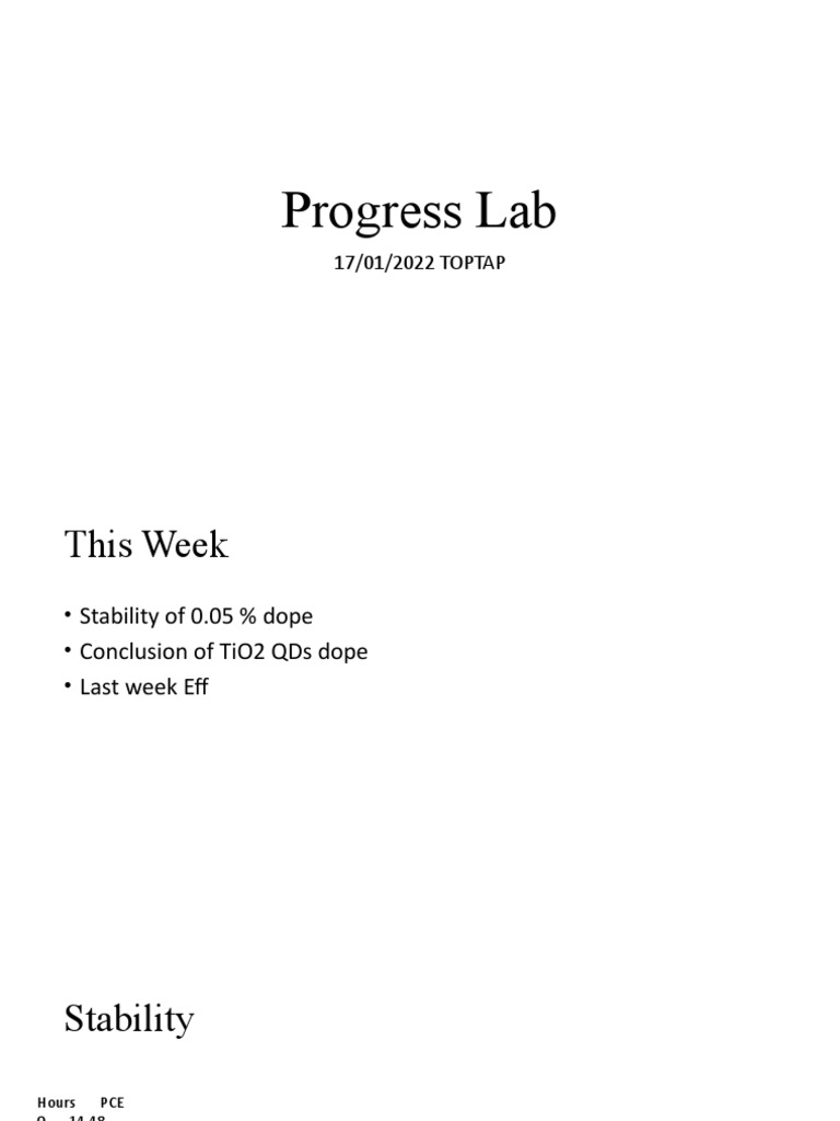 Progress Lab 17.01.2022 | PDF | Home & Garden | Science & Mathematics