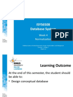 ISYS6508 Database System: Week 4 Normalization