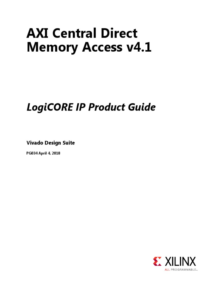 Axi central direct memory access v4 1 logicore ip product guide pdf