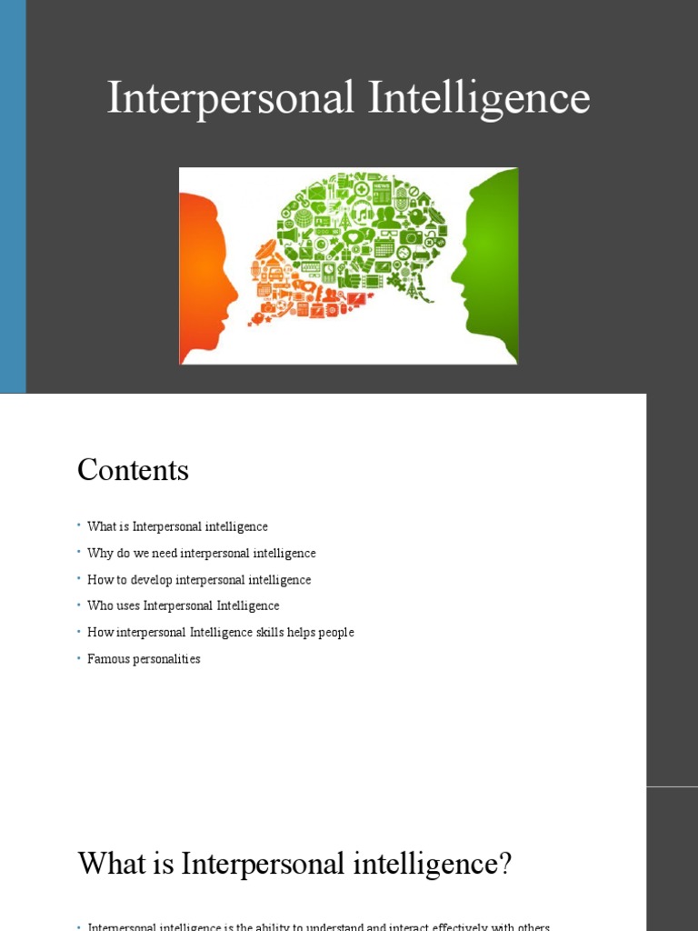 Interpersonal Intelligence Pdf