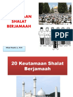 20 Keutamaan SHALAT BERJAMAAH