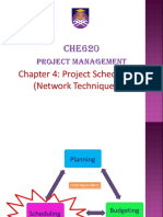 Project Management: Chapter 4: Project Scheduling (Network Techniques)