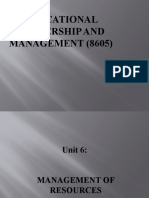 Educational Leadership and MANAGEMENT (8605)