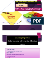 Objectives and Assessment: Unit 2