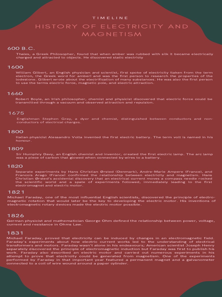History of Electricity and Timeline PDF Alternating
