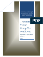 Transformer Vector Group Test conditions