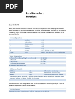 Excel Formulas: Functions: Saqer Al-Shra'ah