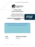 Environmental Management IN Petrochemical Industries: Bachelor Environmental & Occupational Health and Safety