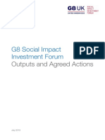 G8 Social Impact Investment Forum Outputs and Agreed Actions