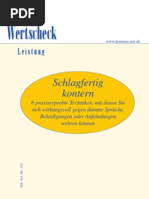 Schlagfertig Kontern