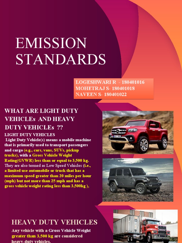 Emission Standards PDF Environmental Issues Atmosphere Of Earth