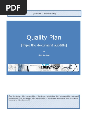 Quality Plan