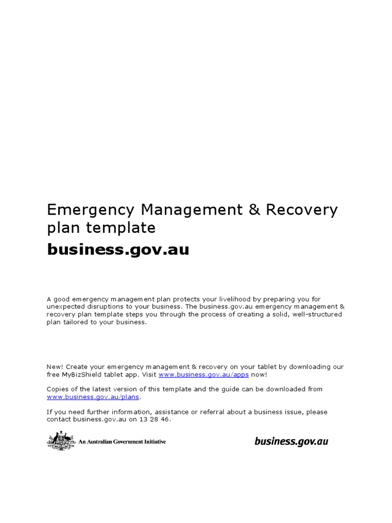 Emergency Management Plan Template | PDF | Backup | Emergency Evacuation
