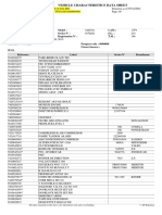 Vehicle Characteristics Data Sheet