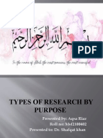 Types of Research by Purpose