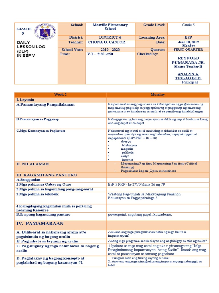 DLP Esp Q1W2 | PDF