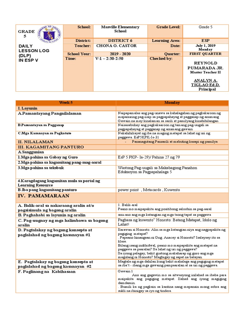 DLP Esp Q1W5 | PDF