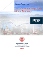 Study Reports - The Share of Kathmandu Valley in The National Economy