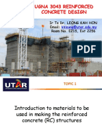 W1 L1 Introduction To Materials To Be Used in Making The Reinforced Concrete RC Strcutures