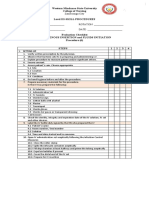 IV Therapy Checklist Insertion Fluid Initiation