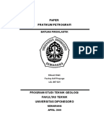 Paper Pratikum Petrografi: Batuan Piroklastik