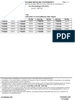 AMU Provisional Chance Memo List for Pre-Tib Admission 2021-22