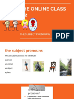 The Subject Pronoun