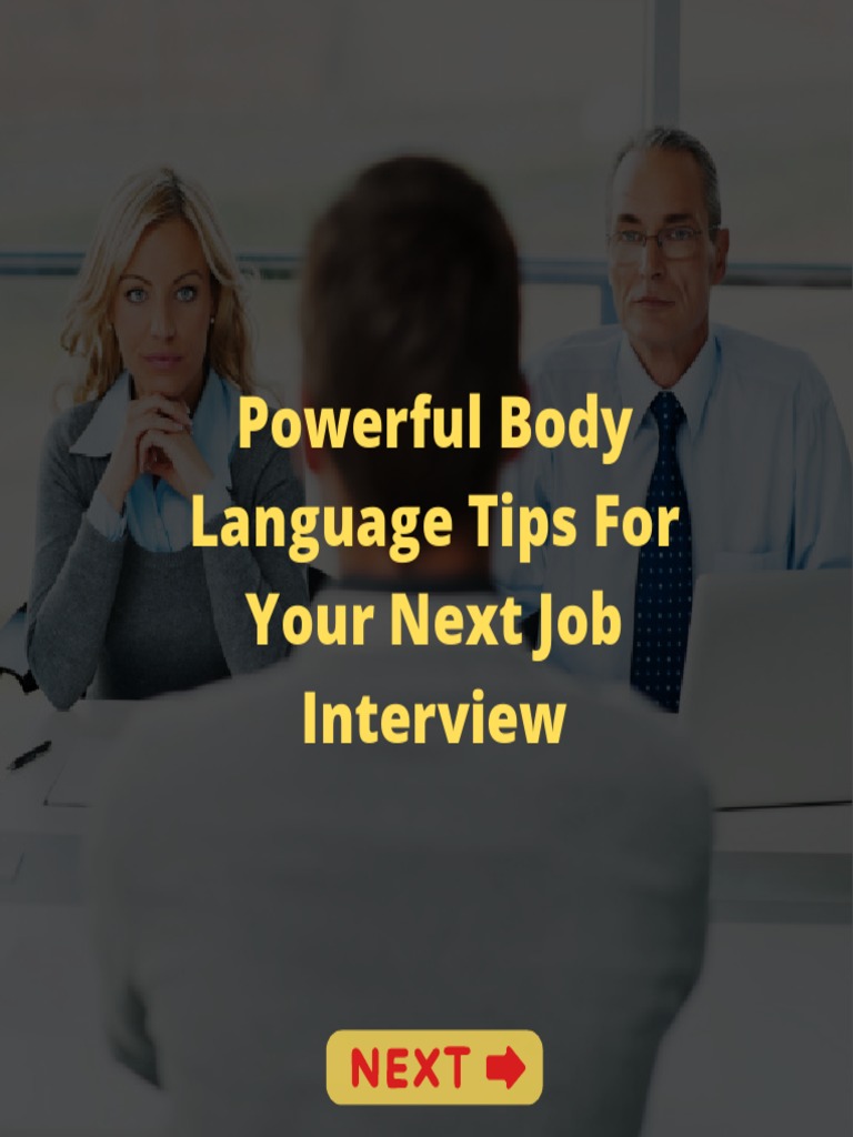 Body Language Tips for Job Interviews | PDF | Career & Growth