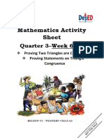 Proving Triangles Congruent and Statements Math Activity