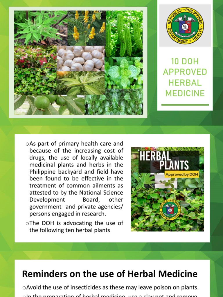 10 DOH Approved Herbal Medicine PDF Clinical Medicine Medicine