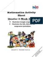 Mathematics Activity Sheet: Quarter 3-Week 3 & 4