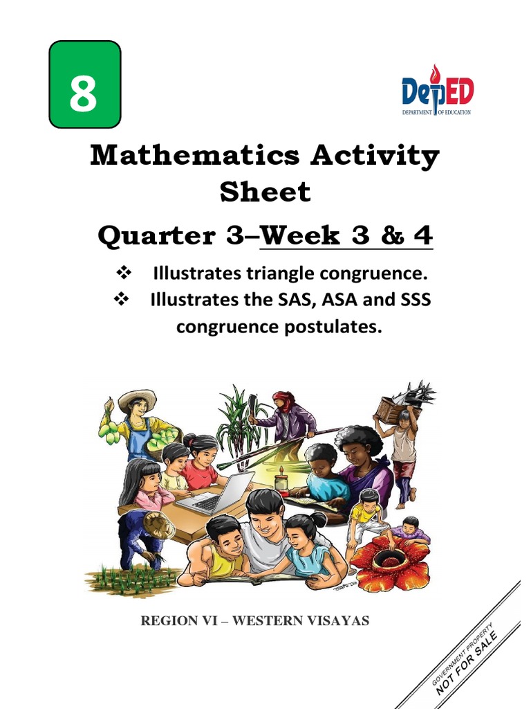 Mathematics Activity Sheet Quarter 3 Week 3 4 Pdf Geometry