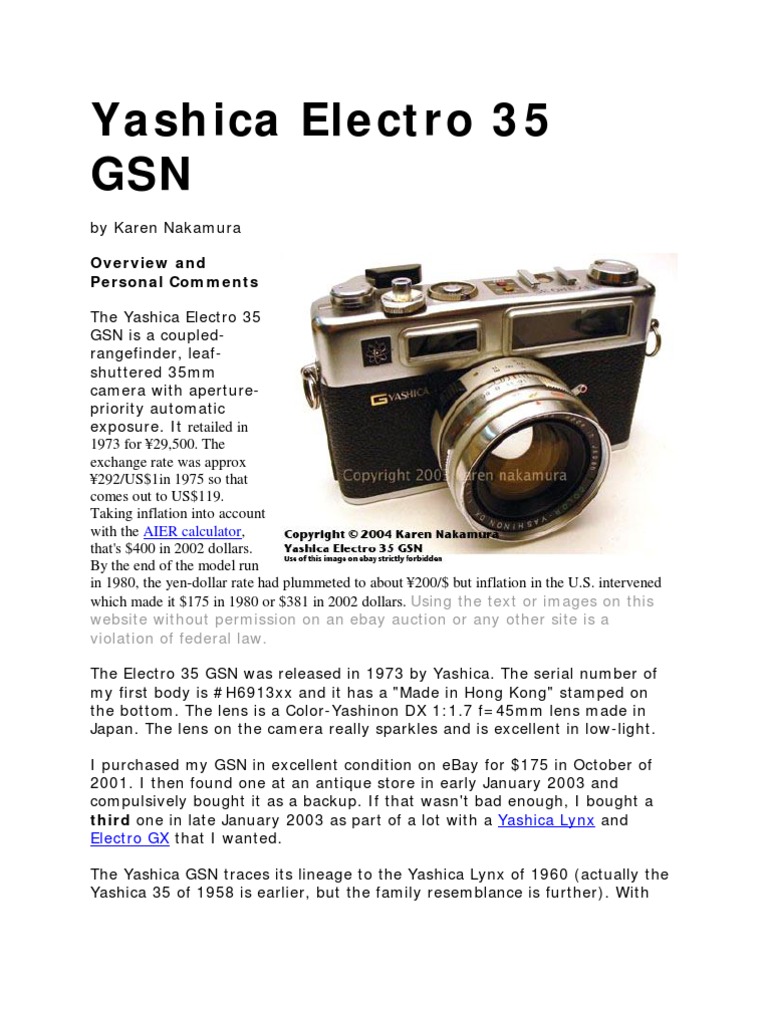 Electro 35 Manual Camera Shutter Photography