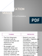 Presentation Skills: 4 P's of Presentation