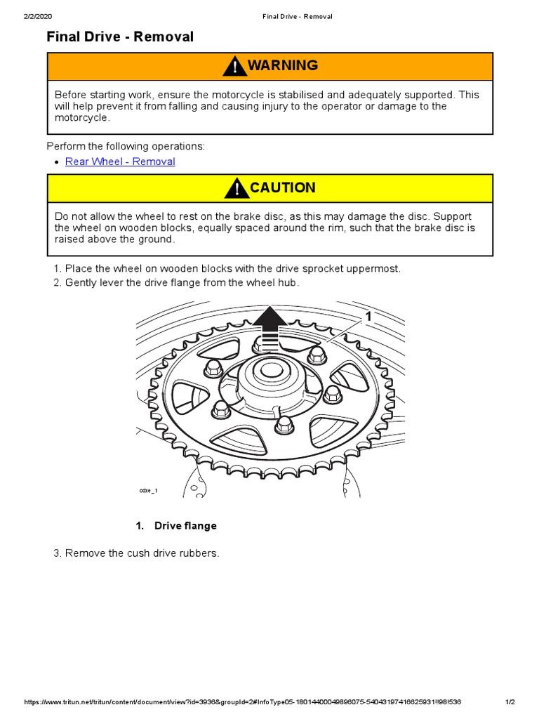 Final Drive - Removal | PDF