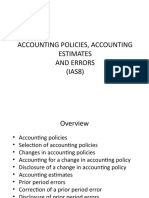 Accounting Policies, Estimates and Error Corrections (IAS 8