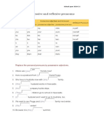 Personal, Possessive and Reflexive Pronouns- 7º - 