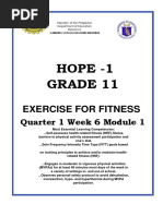 Hope - 1 Grade 11: Exercise For Fitness