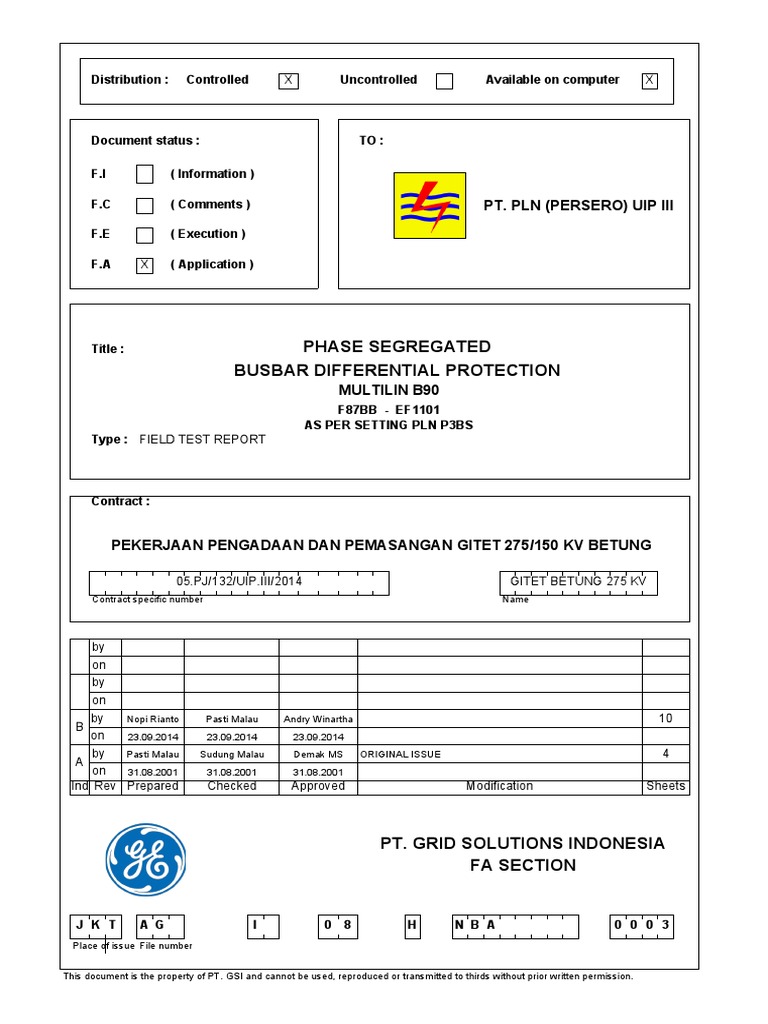 GE B90 Relay Test Report | PDF | Power Engineering | Electricity