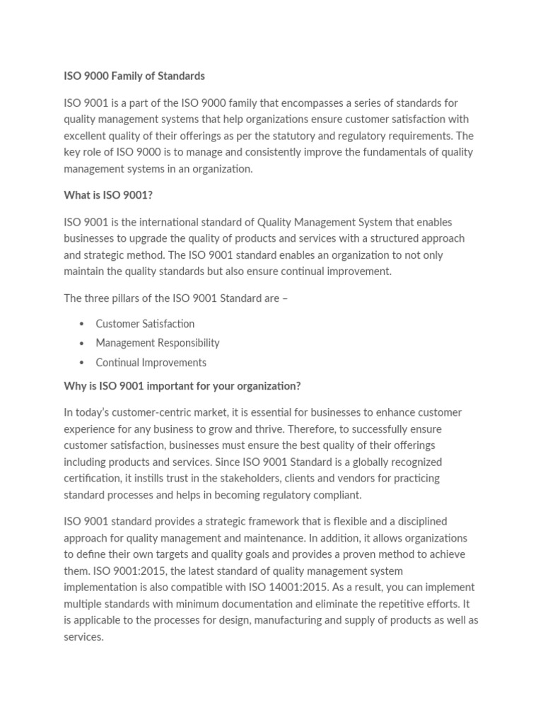 ISO 9001:2015 Quality Management Guide | PDF | Iso 9000 | Quality ...