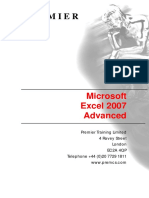 Excel 2007 Advanced