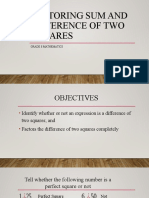 Sum and Difference of Two Squares