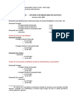 Admite Re - Studii Universitare de Licenţă