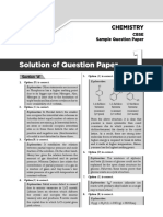 CBSE Sample Chemistry Question Paper Solutions