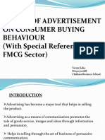 Impact of Advertisement On Consumer Buying Behaviour (With Special Reference To FMCG Sector)