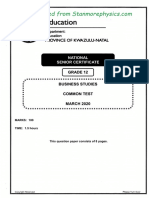 Bus STudies Grade 12 March 2020