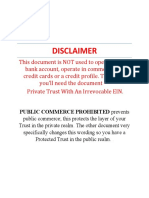 Private Trust Prohibits Public Commerce