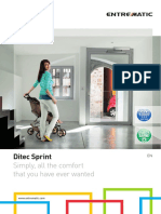 Ditec Sprint: Simply, All The Comfort That You Have Ever Wanted
