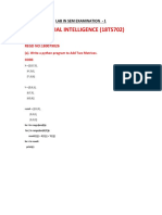 Artificial Intelligence (18Ts702) : Name:P.Ramesh REGD NO:180079026